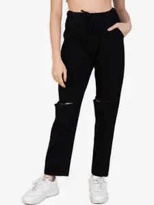 ZALORA BASICS Women Black High-Rise Heavy Fade Stretchable Jeans