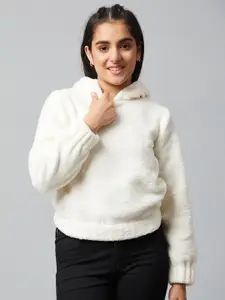 Athena Girl Girls White Hooded Sweatshirt