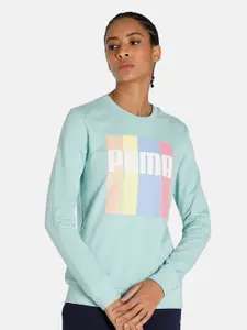 Puma Regular Fit Printed WMN Graphic Crew III Sweatshirt