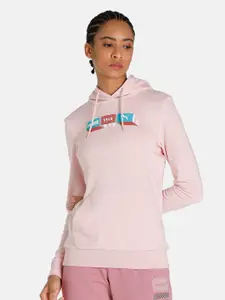 Puma Women Pink Hooded Sweatshirt