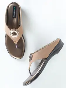 Walkfree Beige Comfort Sandals