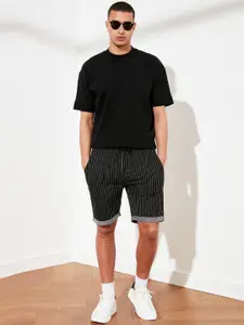 Trendyol Men Black Striped Shorts