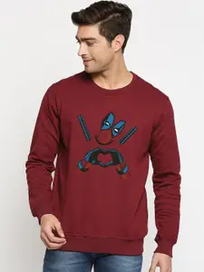 Wear Your Opinion Men Maroon Sweatshirt