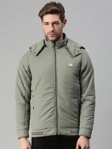 SHOWOFF Men Olive Green Lightweight Puffer Jacket