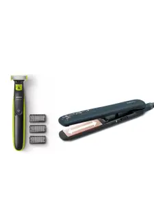 Philips Philips Set of HS397/40 Hair Straightener - Men QP2525/10 Trimmer & 3 Trimming Combs
