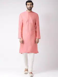 KISAH Men Cotton Kurta & Indowestern Sherwani with Churidar Set