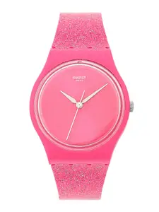 Swatch Holiday Collection Women Pink Dial & Pink Straps Analogue Watch