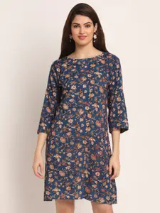 Aawari Blue Floral A-Line Dress