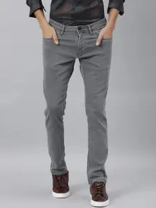 RARE RABBIT Men Grey Slim Fit Stretchable Jeans