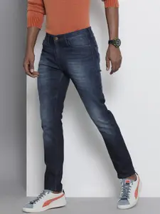 The Indian Garage Co Men Blue Slim Fit Light Fade Stretchable Jeans