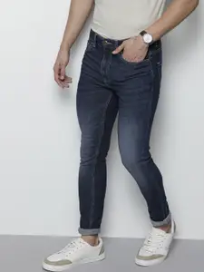 The Indian Garage Co Men Blue Slim Fit Light Fade Stretchable Jeans