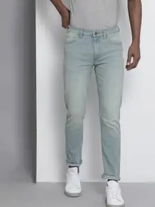 The Indian Garage Co Men Light Blue Slim Fit Clean Look Light Fade Stretchable Jeans
