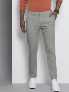 The Indian Garage Co Men Grey Slim Fit Chinos