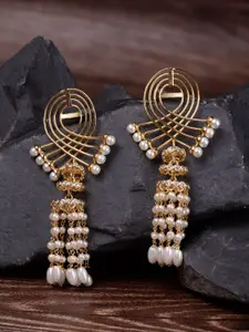 Saraf RS Jewellery White Quirky Drop Earrings