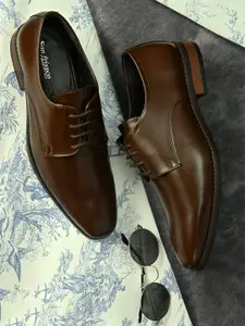 San Frissco Men Brown Solid Formal Derbys