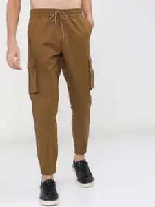 HIGHLANDER Men Khaki Joggers Trousers