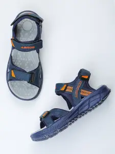 ABROS Men Navy Blue Comfort Sandals