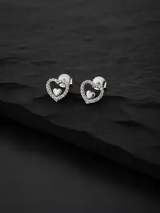 VANBELLE 925 Sterling Silver Heart Shaped Studs