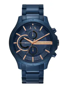 Armani Exchange Men Blue Stainless Steel Bracelet Style Analogue Watch AX2430