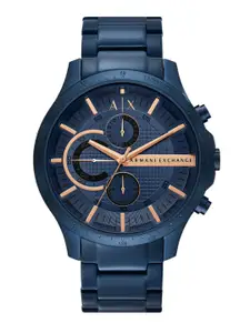 Armani Exchange Men Blue Stainless Steel Bracelet Style Analogue Watch AX2430