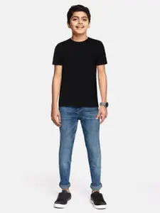 Calvin Klein Jeans Boys Black Solid T-shirt