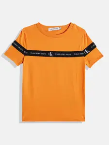 Calvin Klein Jeans Boys Brand Logo Printed Organic Cotton T-shirt