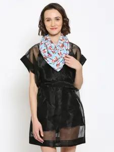 Dupatta Bazaar Women Blue Printed Scarf