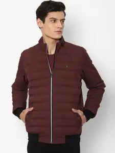 Allen Solly Men Maroon Bomber Jacket