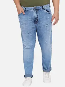 John Pride Plus Size Men Mildly Distressed Heavy Fade Stretchable Jeans