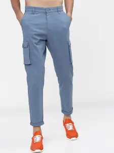 HIGHLANDER Men Blue Slim Fit Cargos Trousers