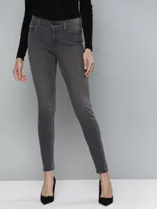 Levis Women Grey 710 Super Skinny Fit Light Fade Stretchable Jeans