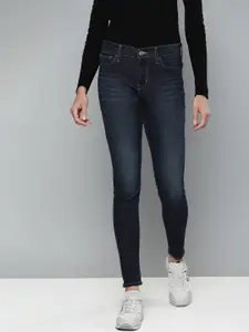 Levis Women Navy Blue 710 Super Skinny Fit Light Fade Stretchable Jeans