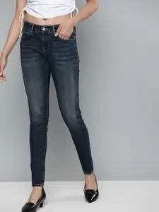 Levis Women Blue 710 Super Skinny Fit Heavy Fade Stretchable Jeans