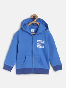 MINI KLUB Boys Blue Solid Lightweight Sweatshirt