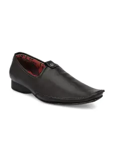Hitz Men Brown Formal Leather Shoes