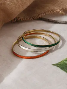 Fida Set Of 3 Multicoloured Thread Work Bangles