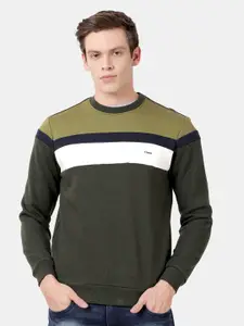 t-base Men Green Sweatshirt