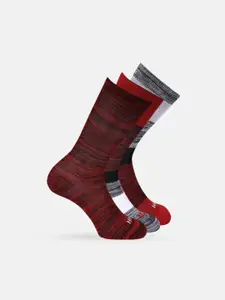 HRX by Hrithik Roshan Men Pack of 3 Patterned Above Ankle Length Socks