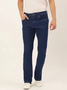 IVOC Men Navy Blue Bootcut Fit Stretchable Jeans