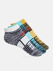 HRX by Hrithik Roshan Boys Pack of 3 Patterned Rapid Dry Ankle-Length Socks