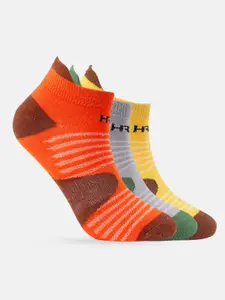 HRX by Hrithik Roshan HRX by Hrithik Roshan Boys Pack of 3 Striped Ankle Length Socks