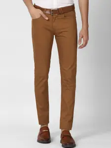 Peter England Casuals Men Brown Slim Fit Trousers