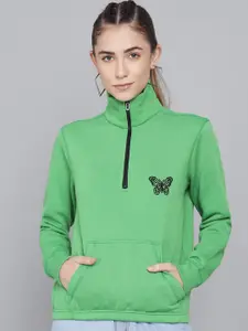 Kotty Women Green Neck Sweatshirt