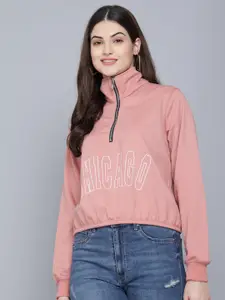 Kotty Women Pink Printed Sweatshirt
