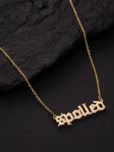 VOGUE PANASH Gold-Toned Gold-Plated Handcrafted Quirky Necklace