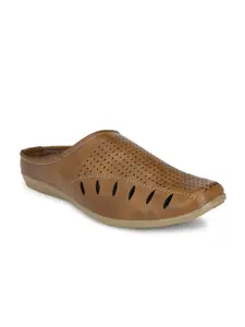 RL Rocklin Men Tan Textured Shoe-Style Sandals