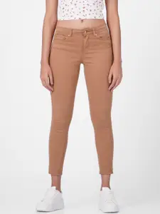 ONLY Women Brown Slim Fit Jeans