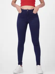 ONLY Women Navy Blue Skinny Fit High-Rise Jeans