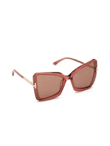 Tom Ford Women Pink Lens Butterfly Sunglasses with UV Protected Lens