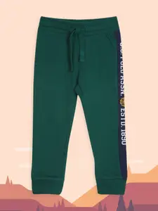 U.S. Polo Assn. Kids Boys Green & Blue Straight Fit Joggers